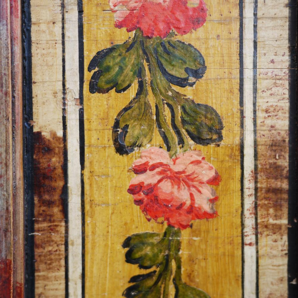 Exceptional 1801 Floral Painted Blanket Chest 6