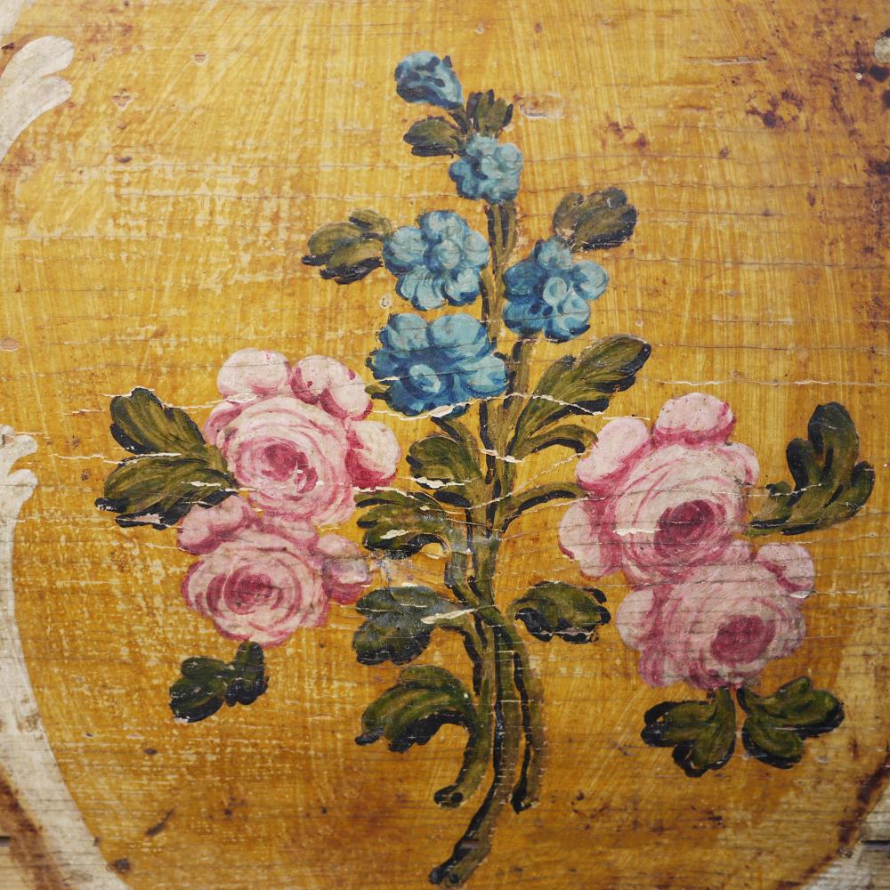 Early 19th Century Exceptional 1801 Floral Painted Blanket Chest