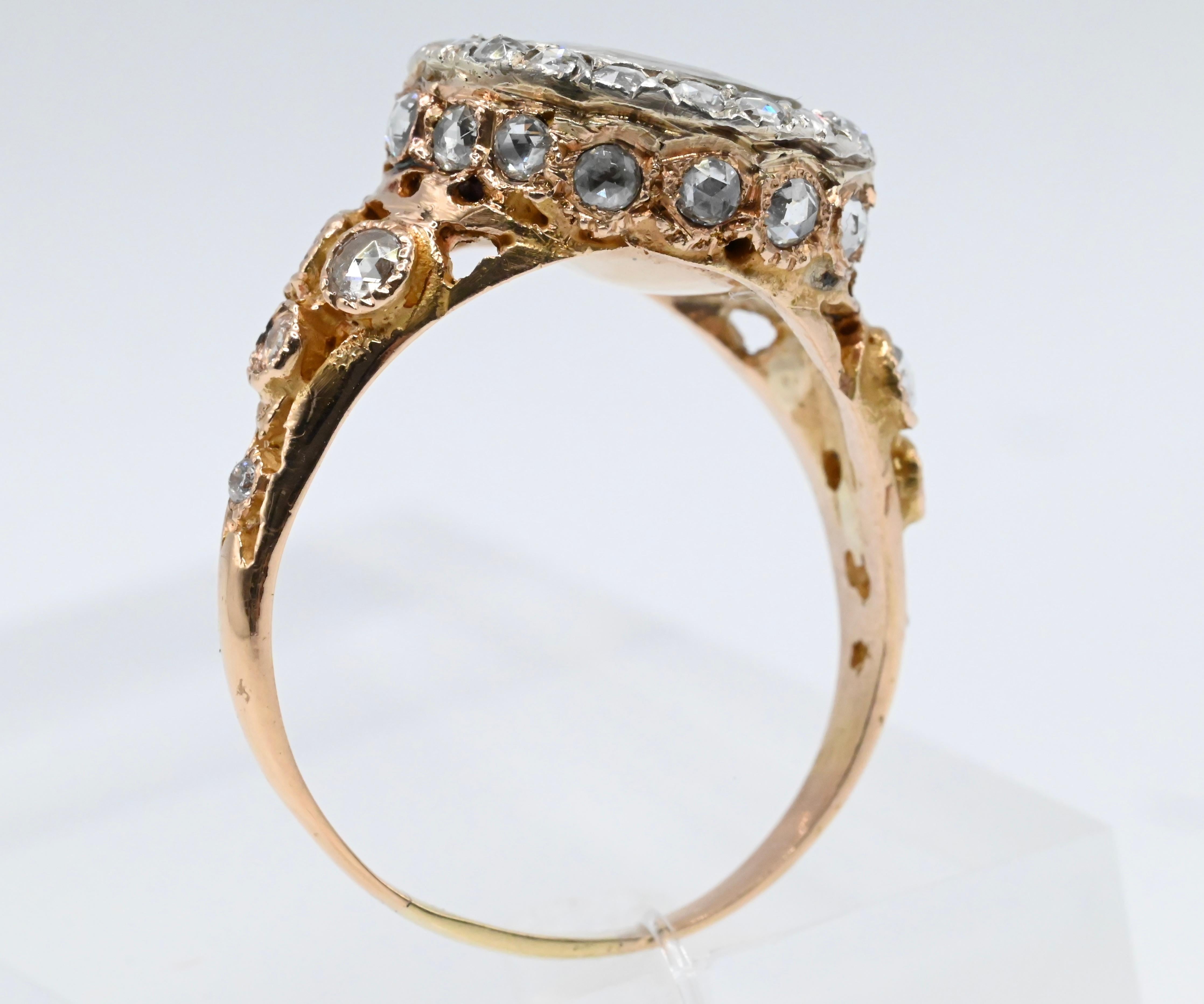 Rose Cut Exceptional 1880s Antique Diamond Ring over 3 Carats of Diamonds Rare
