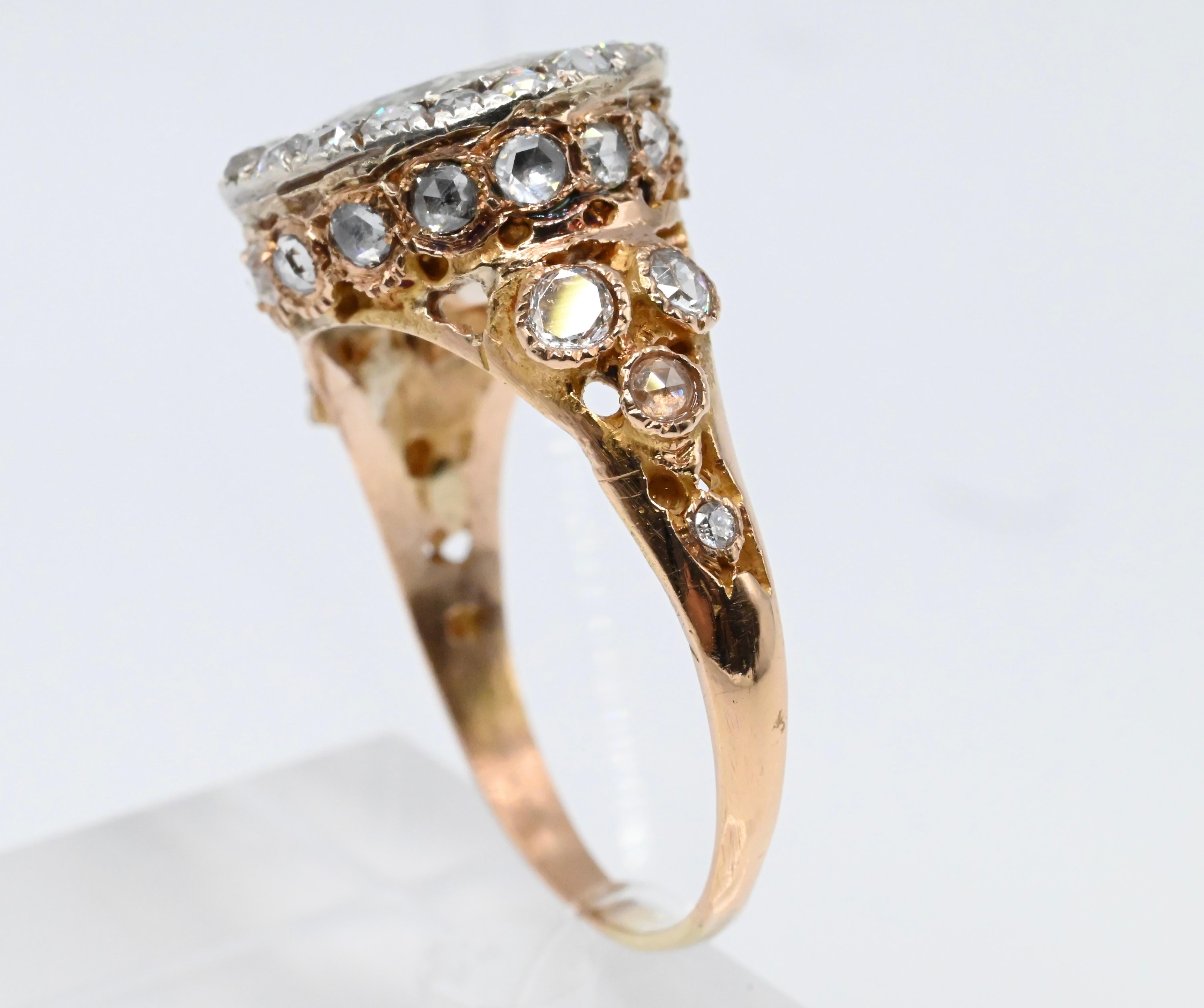 Exceptional 1880s Antique Diamond Ring over 3 Carats of Diamonds Rare In Good Condition In Media, PA