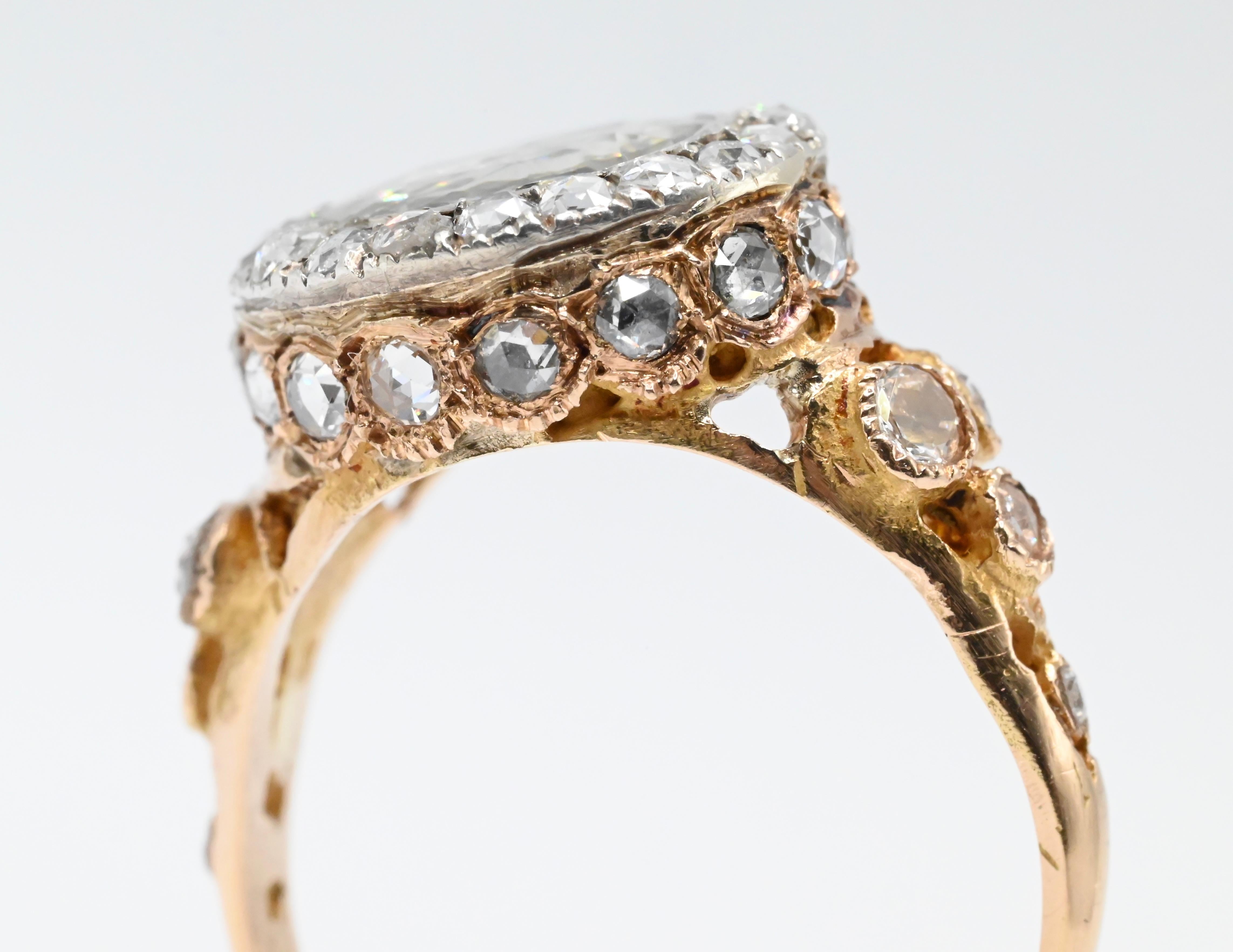 Women's Exceptional 1880s Antique Diamond Ring over 3 Carats of Diamonds Rare