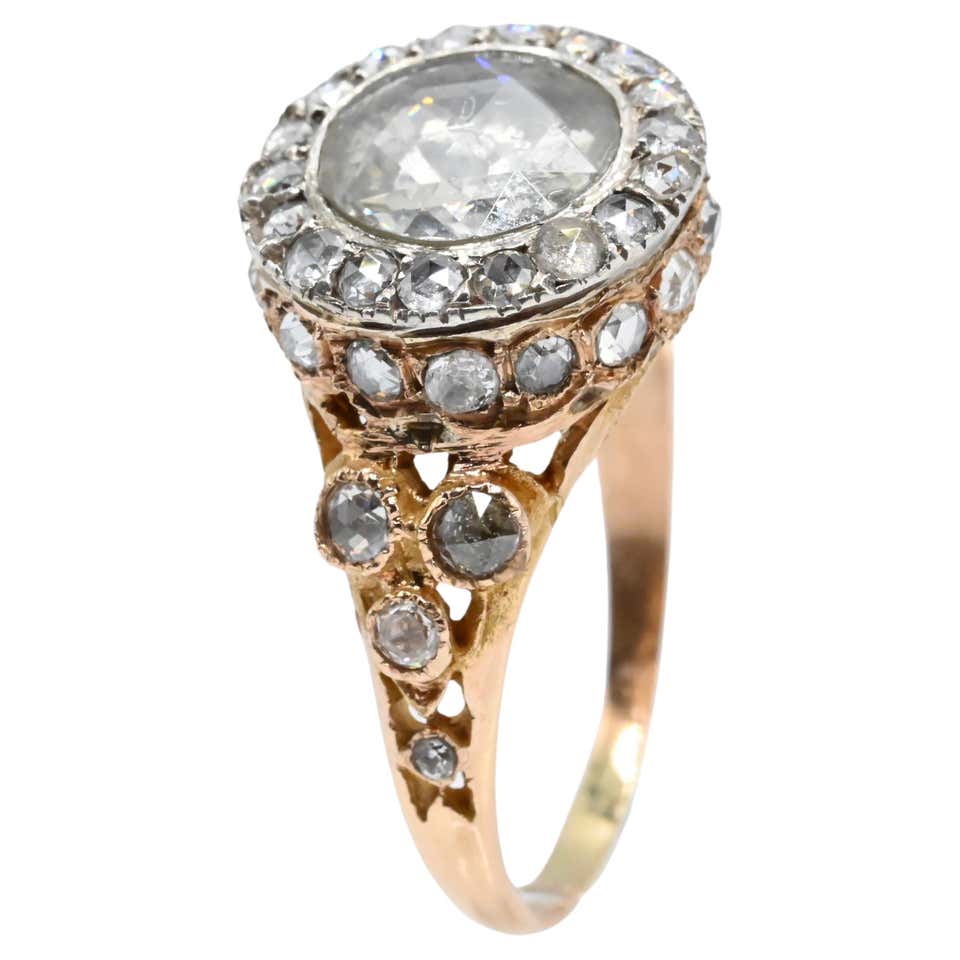 1920s 0.50 Carat Old European Diamond 18 Karat White Gold Engagement ...