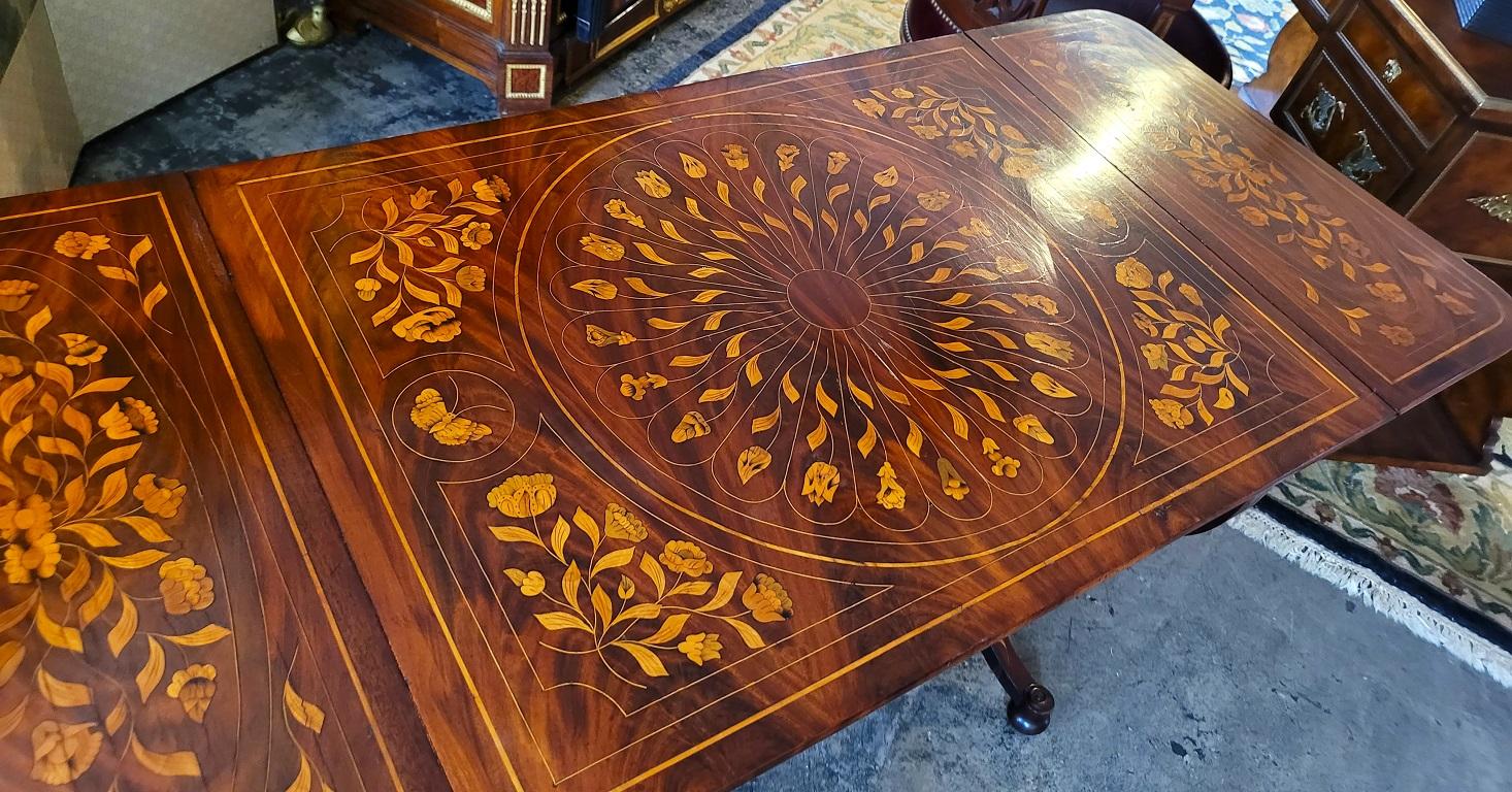 Exceptional 18C Dutch Regency Marquetry Sofa Table For Sale 6