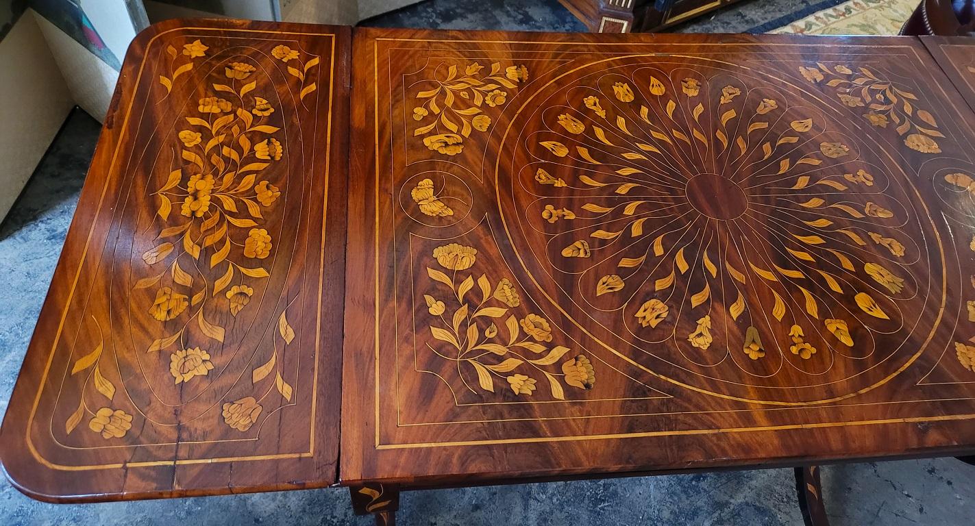 Exceptional 18C Dutch Regency Marquetry Sofa Table For Sale 7