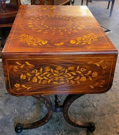 Exceptional 18C Dutch Regency Marquetry Sofa Table