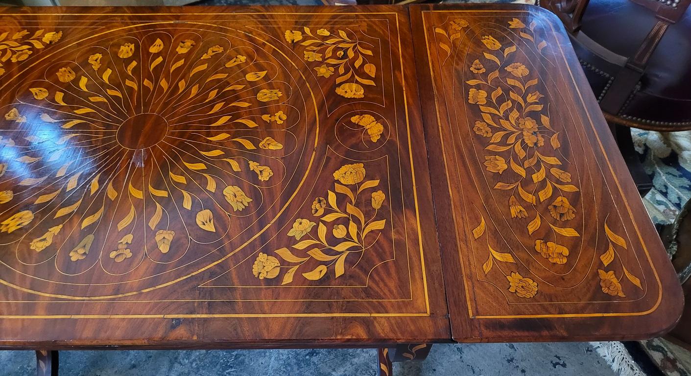 Exceptional 18C Dutch Regency Marquetry Sofa Table For Sale 2