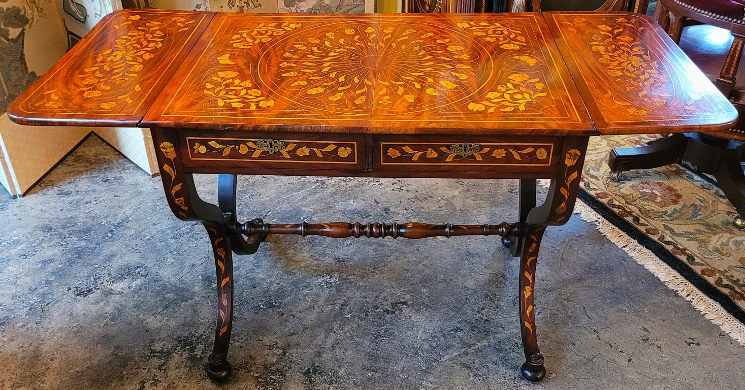 Exceptional 18C Dutch Regency Marquetry Sofa Table For Sale 3