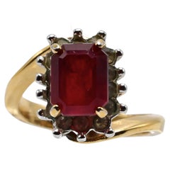 Exceptional 18k Yellow Gold & Garnet Ring