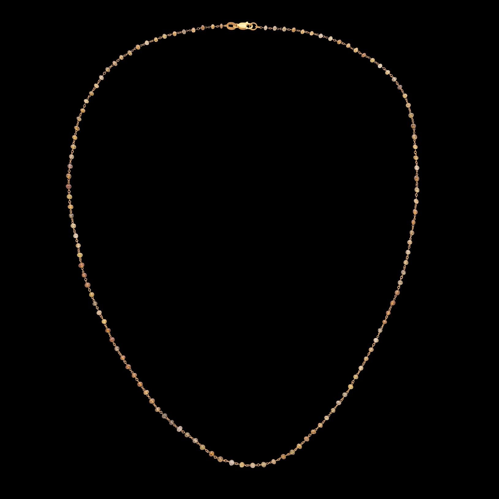 Exceptionnel collier de diamants multicolores de 16,52 carats de 18 carats en vente 1