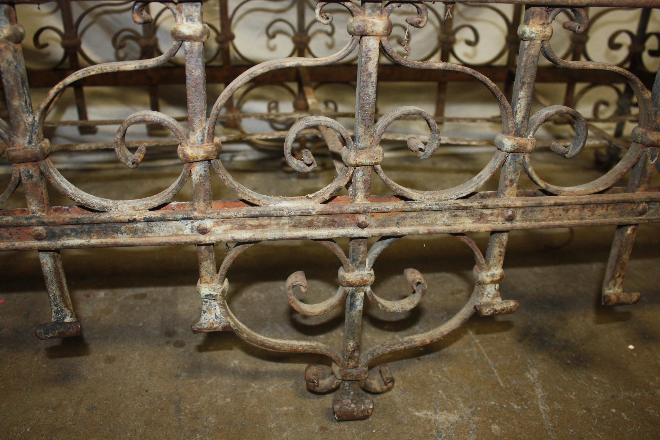 Exceptional 18th Century French Iron Planter For Sale 6