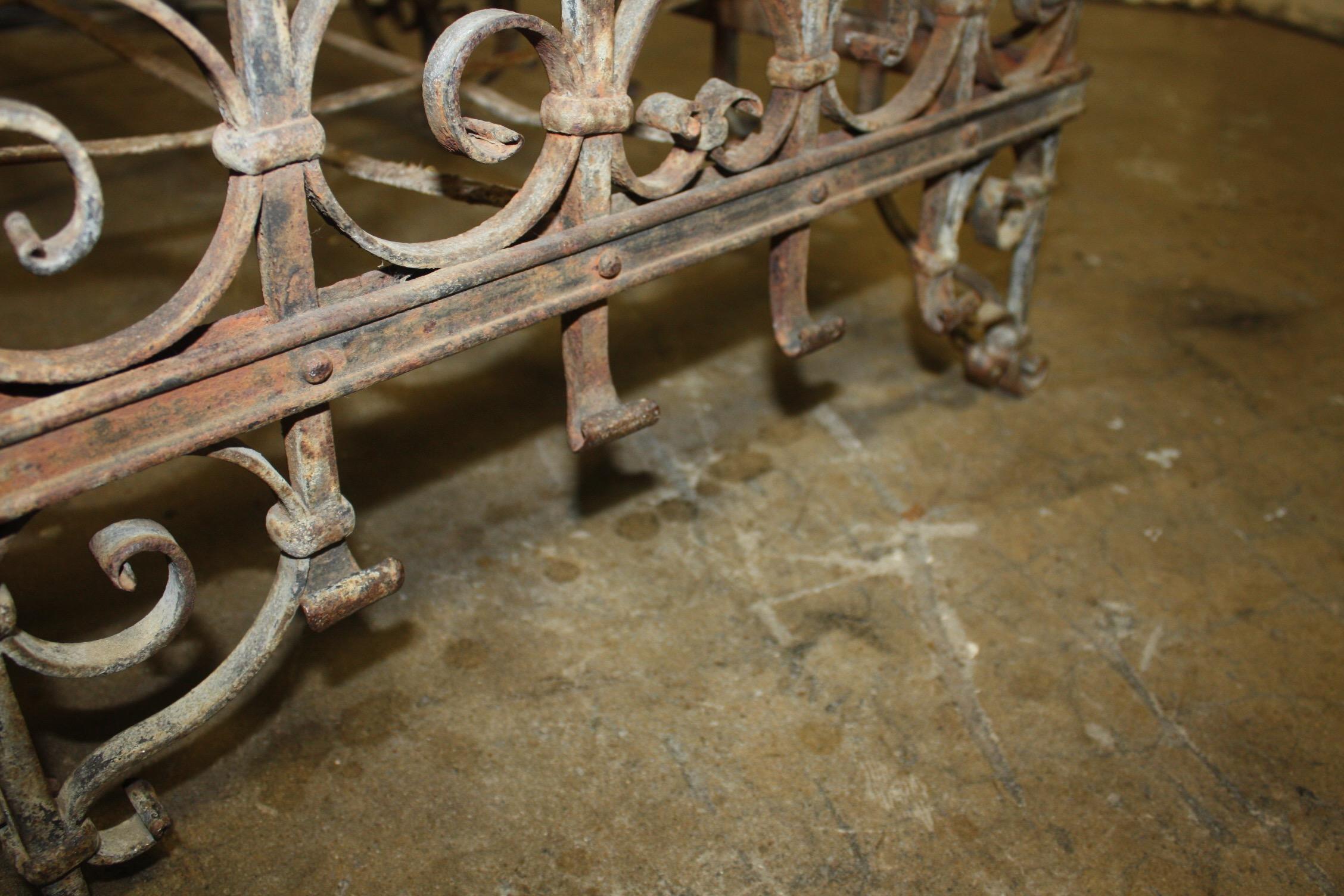 Exceptional 18th Century French Iron Planter For Sale 8