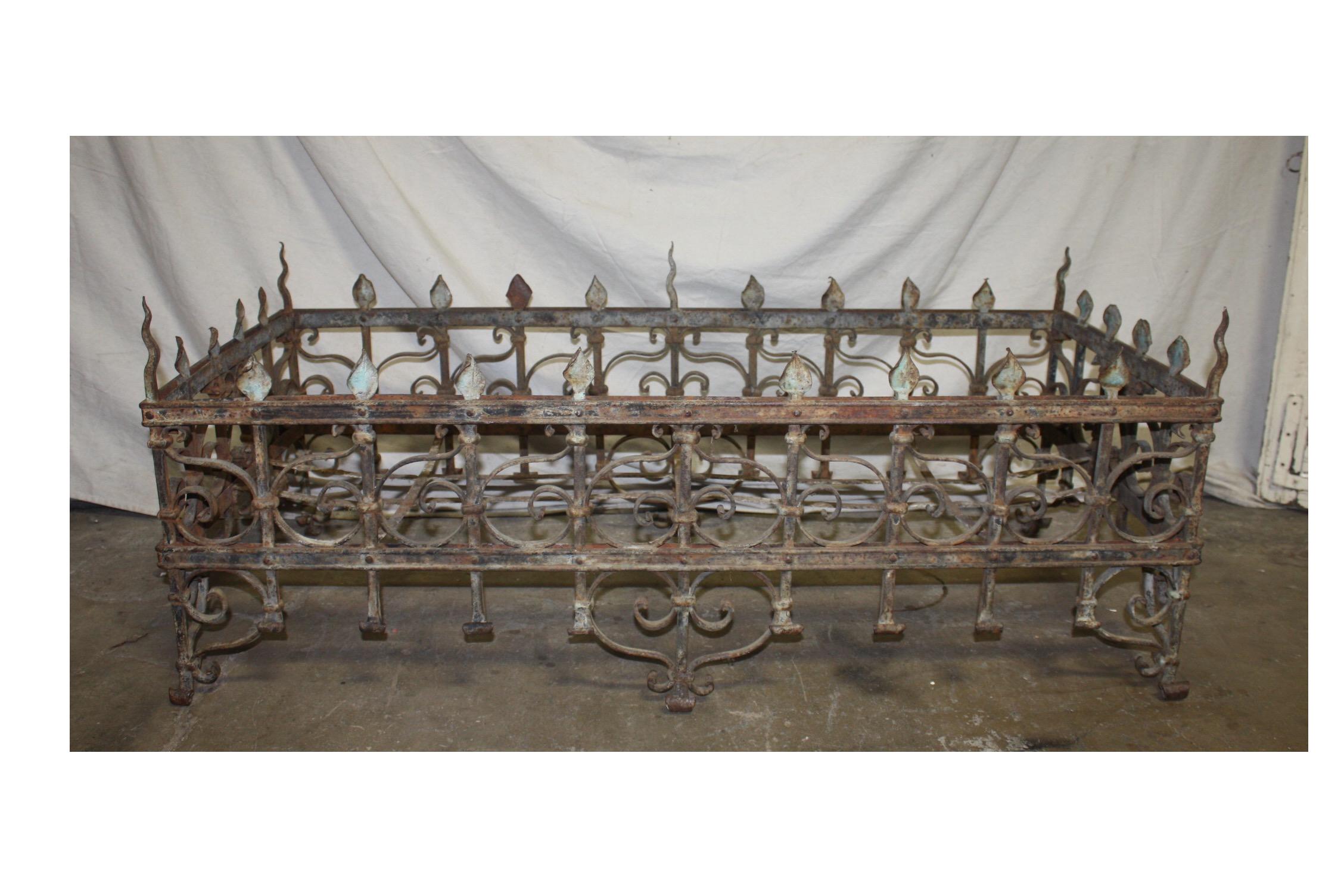 Exceptional 18th century French iron planter.