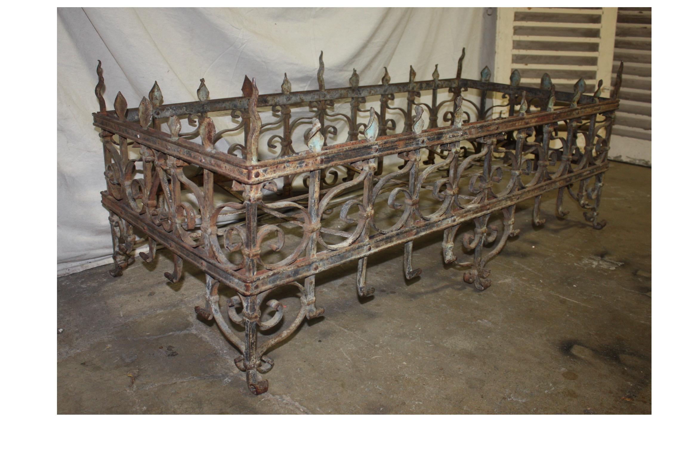 Louis XVI Exceptional 18th Century French Iron Planter For Sale
