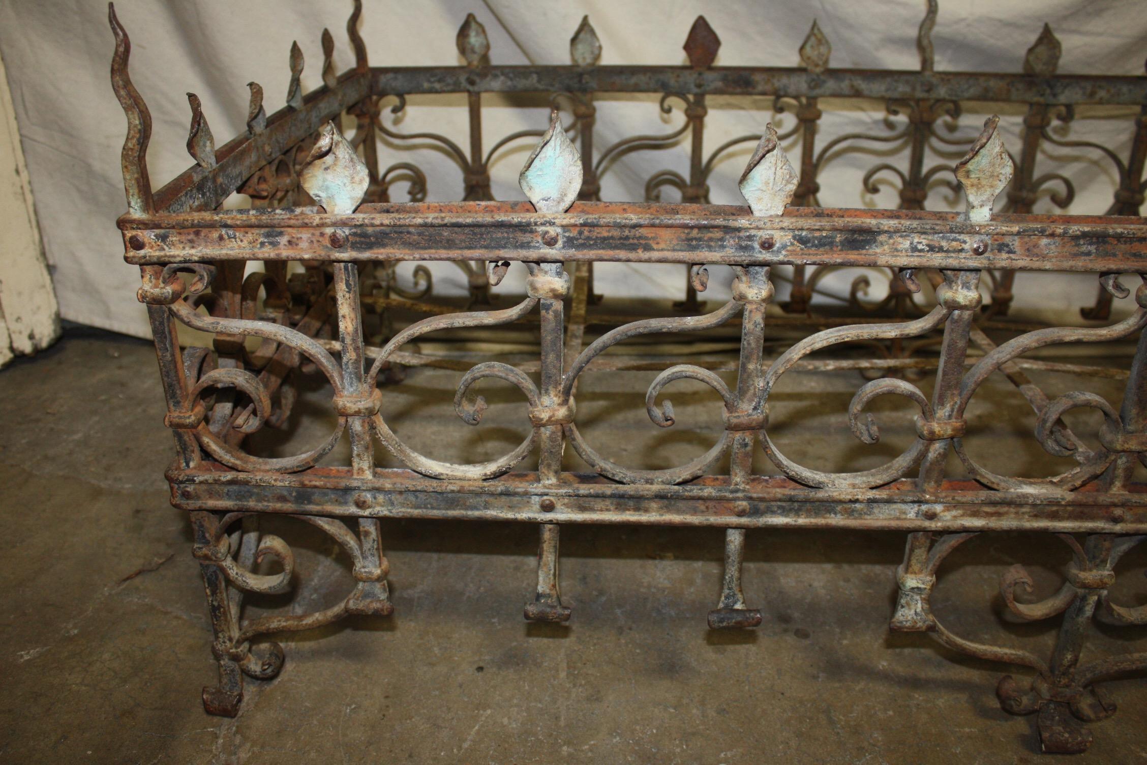 Exceptional 18th Century French Iron Planter For Sale 4