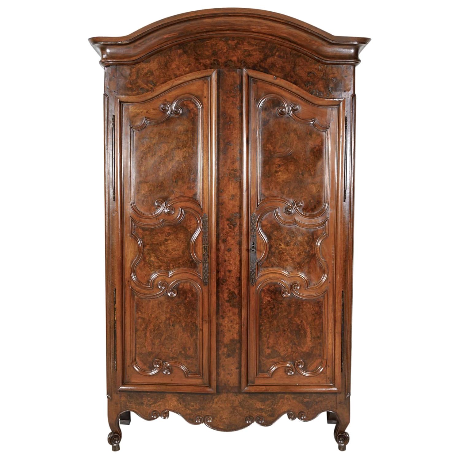 Exceptional 18th Century French Period Louis XV Bressan Armoire