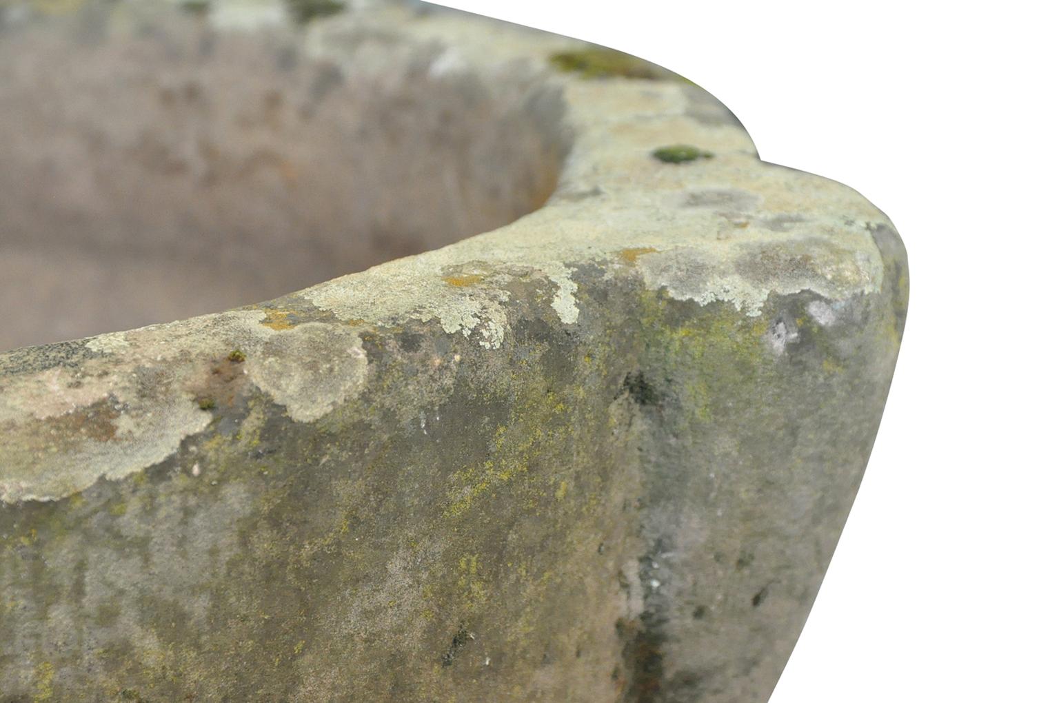 18th Century and Earlier Exceptional 18th Century French Stone Baptismal Font For Sale