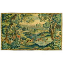 Exceptional 18th Century French Verdure Tapestry Made in Arras