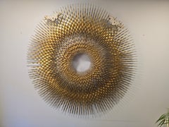 Exceptional 18th Century Gilt Carved Wooden Sunburst