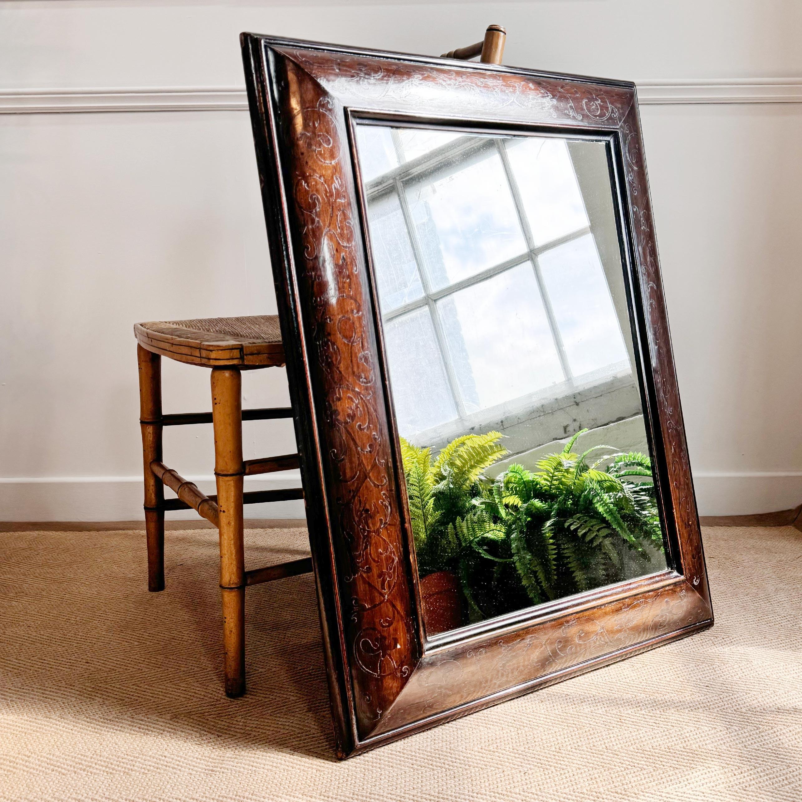 Early 18th Century Exceptional 18th Century Marquetry Mirror in the William and Mary style For Sale