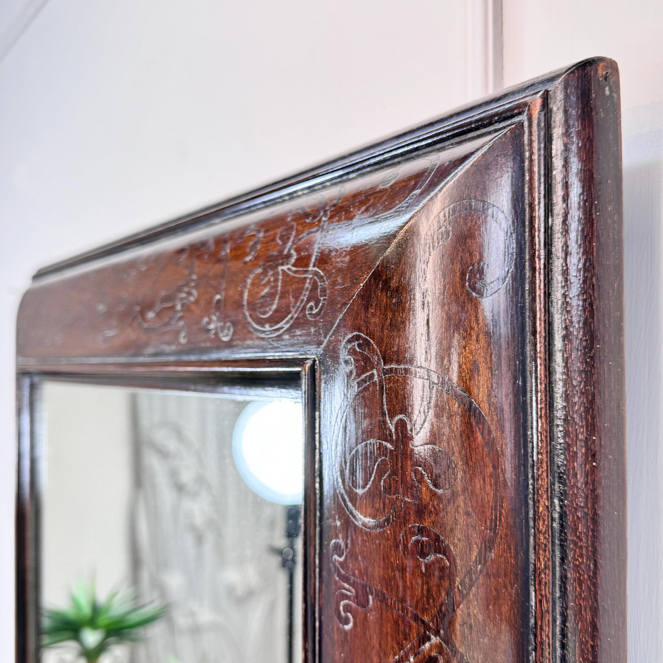 Exceptional 18th Century Marquetry Mirror in the William and Mary style For Sale 2