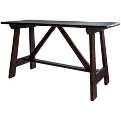 Antique Exceptional 18th Century Minimalistic Table in Solid Walnut