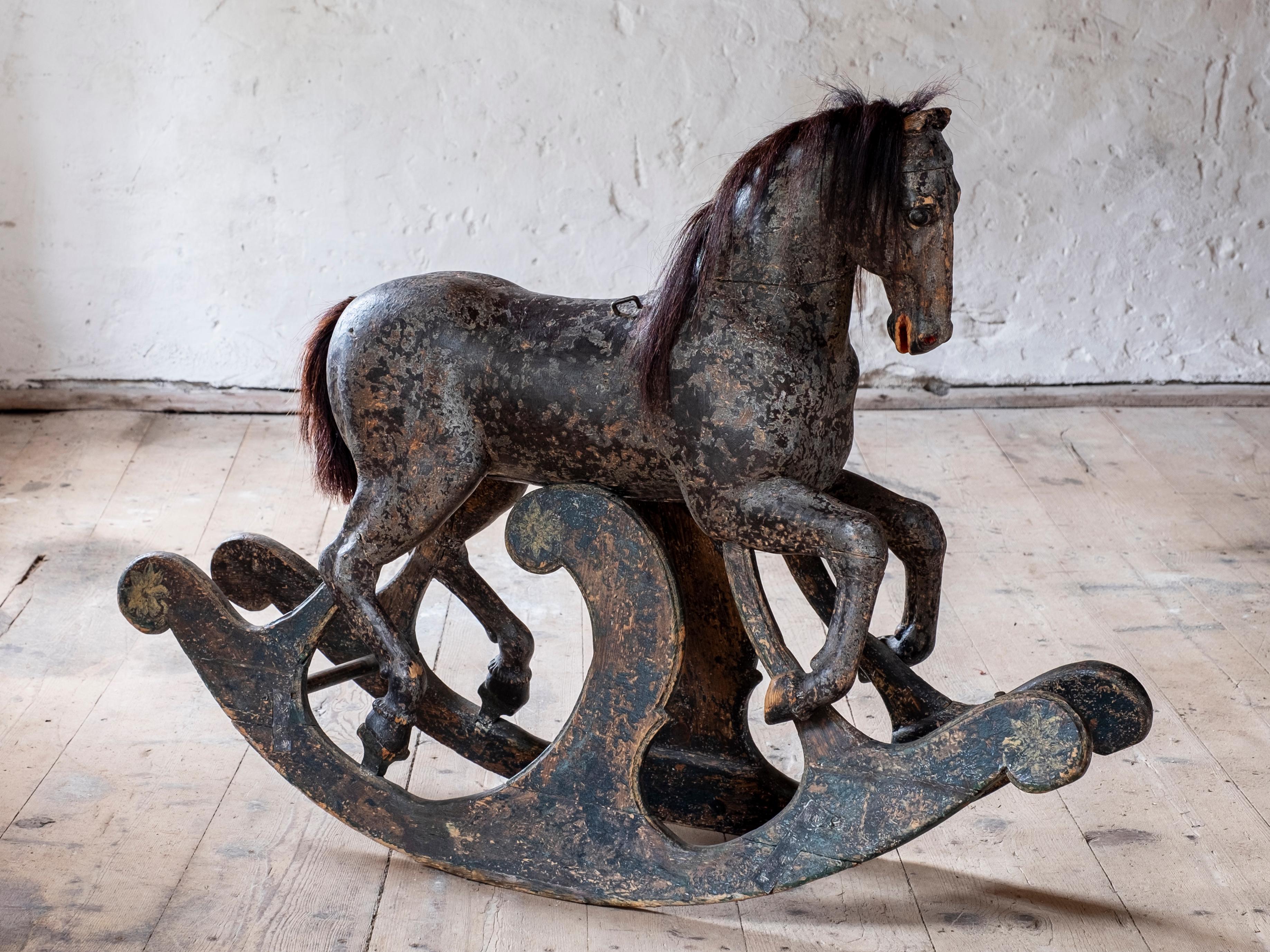 Swedish Exceptional 18th Century Rocking Horse