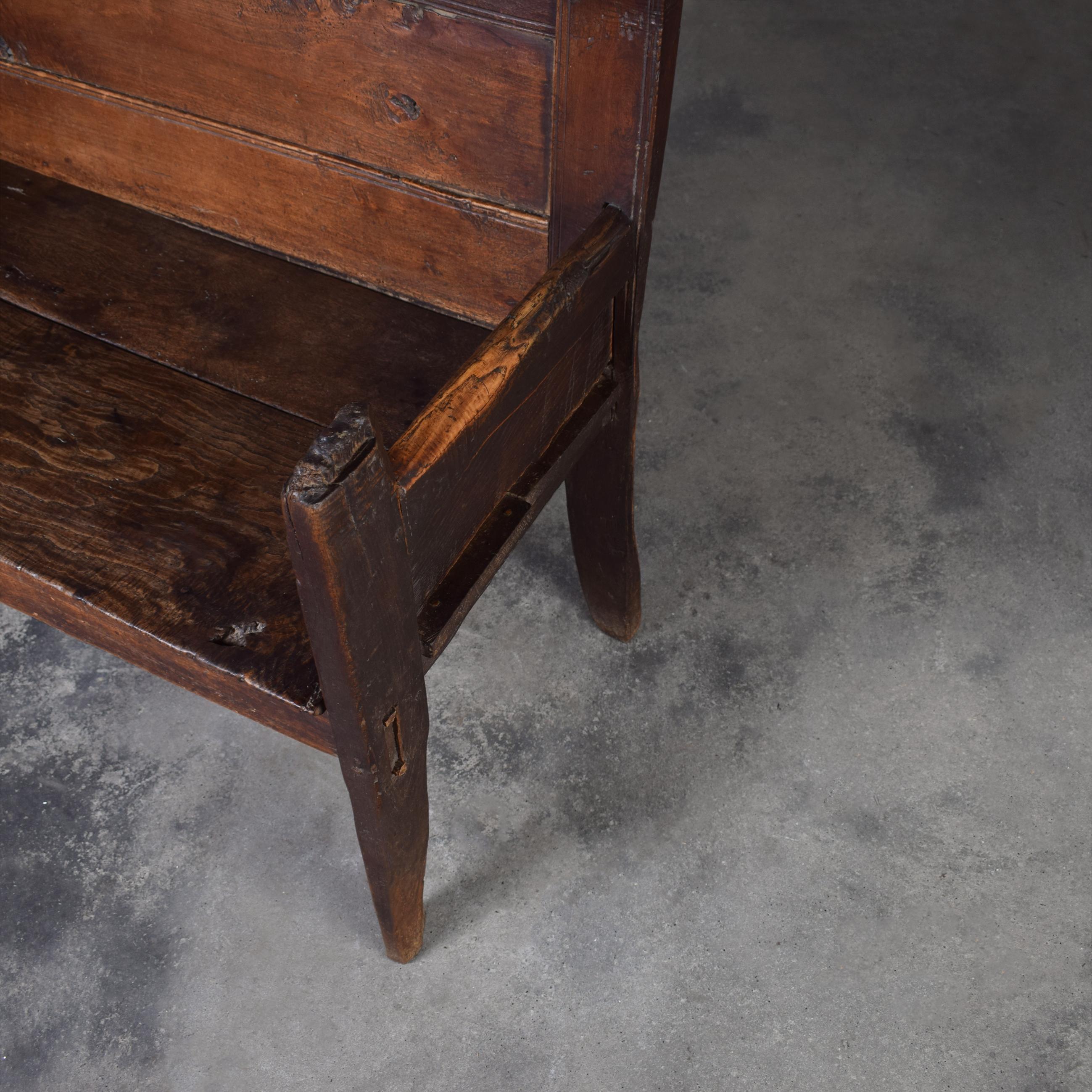 Rustic Exceptional 18th Century Spanish two seater Bench