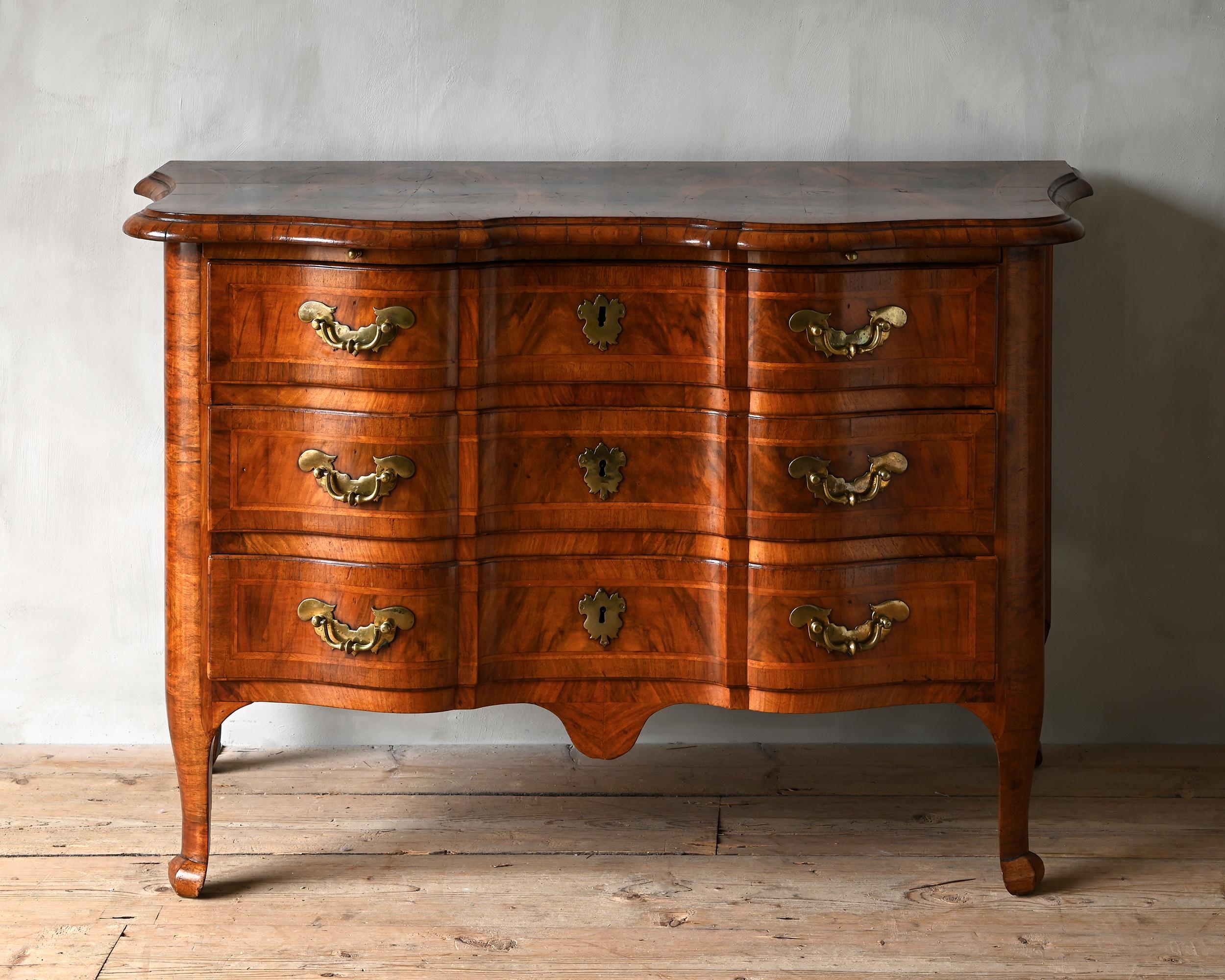 Exceptional 18th Century Swedish Baroque Commode For Sale 4