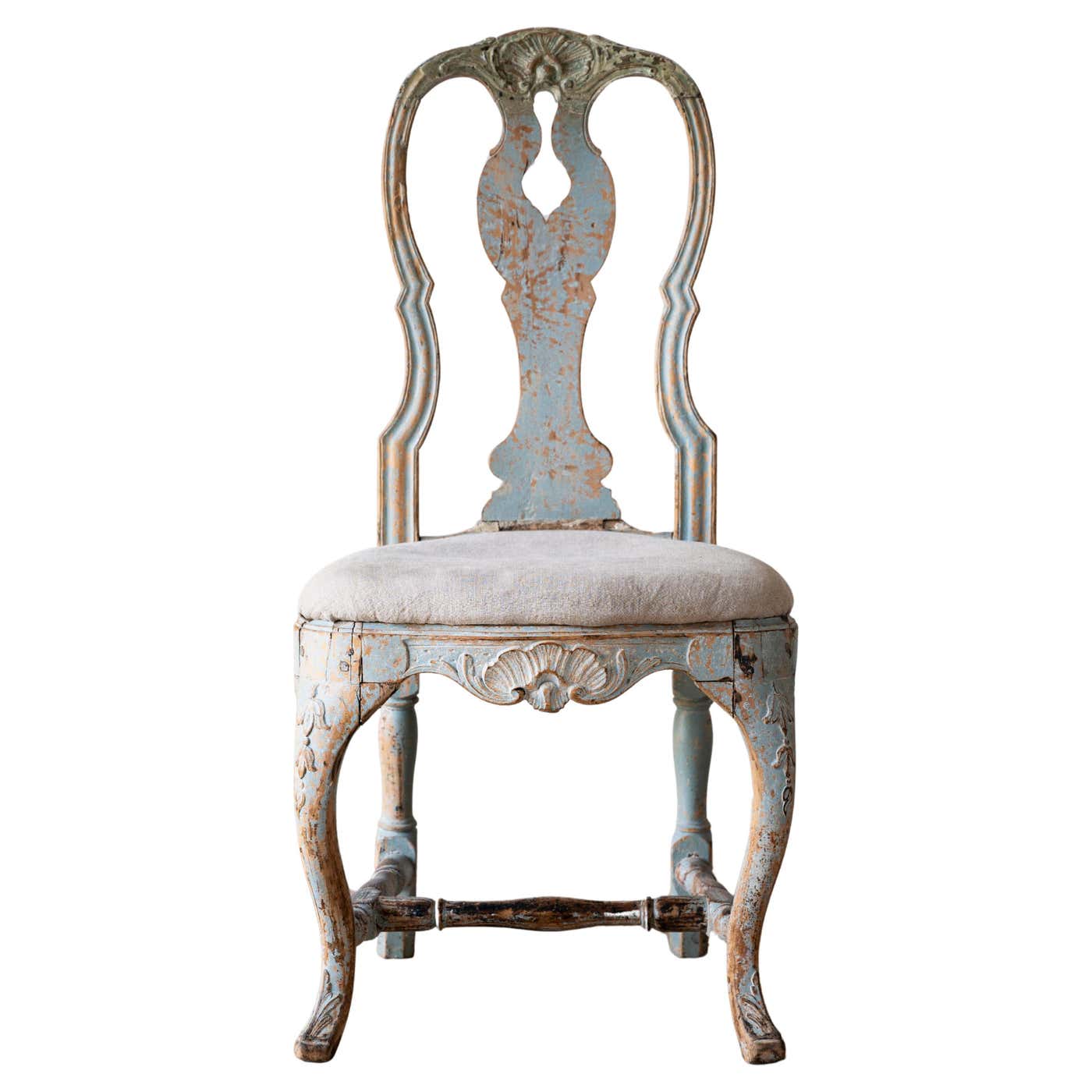 Exceptional 18th Century Swedish Rococo Chair For Sale at 1stDibs