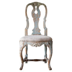 Antique Exceptional 18th Century Swedish Rococo Chair 