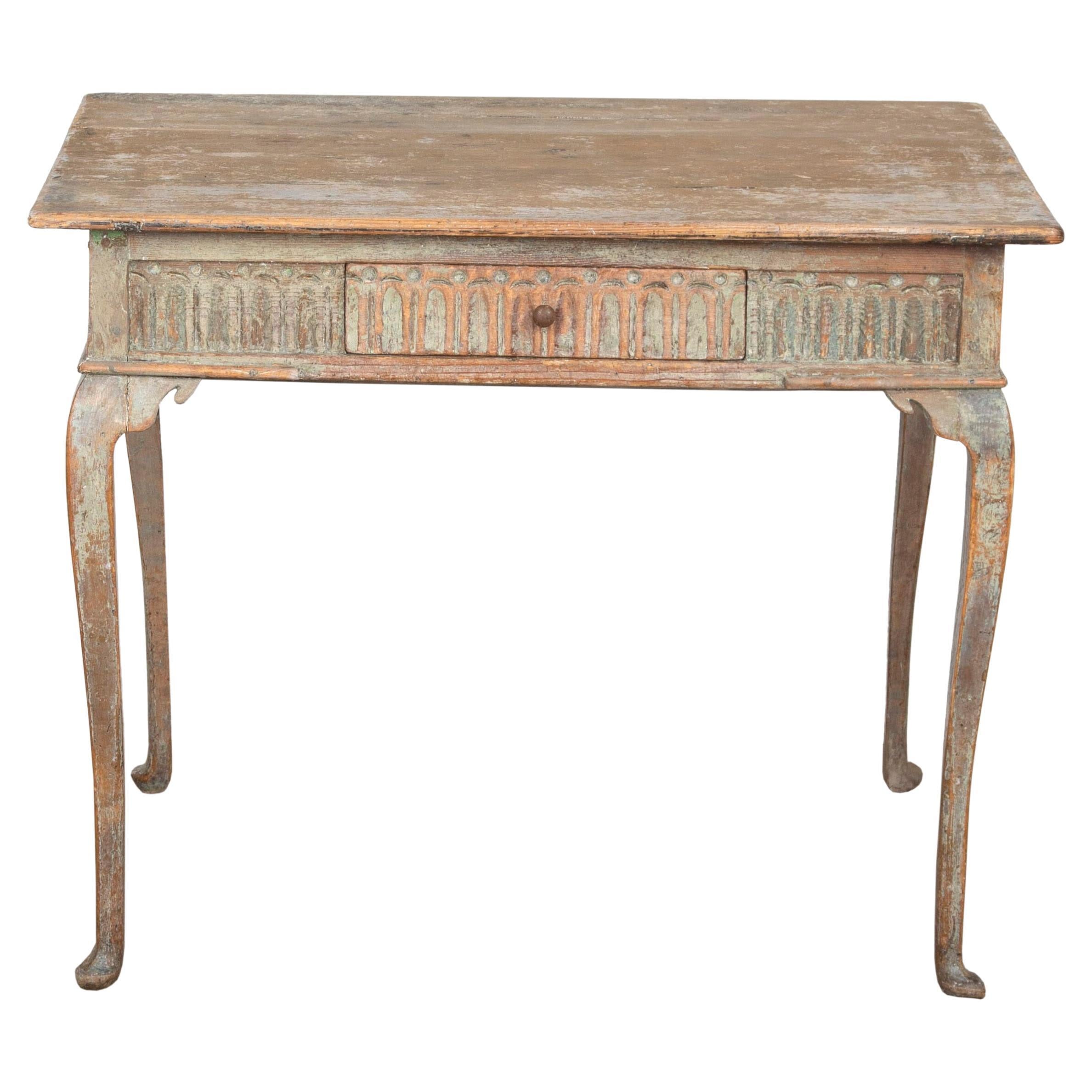 Exceptional 18th Century Table in Original Paint from Finland