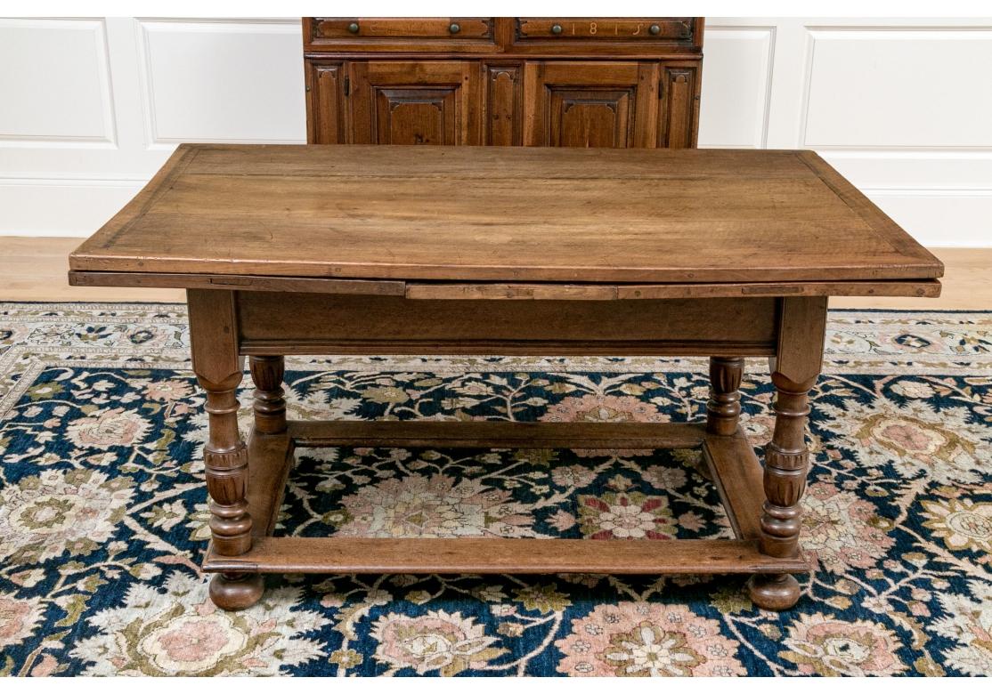 Exceptional 18th Century Walnut Continental Extension Dining Table For Sale 9