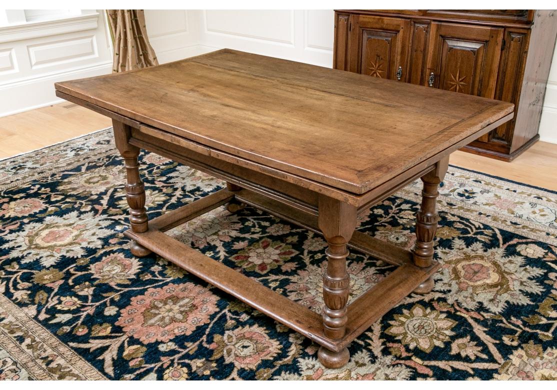 Exceptional 18th Century Walnut Continental Extension Dining Table For Sale 11