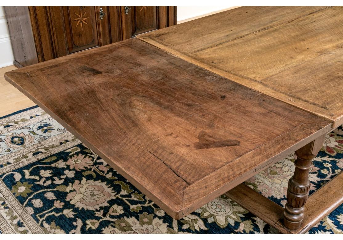 Exceptional 18th Century Walnut Continental Extension Dining Table For Sale 16