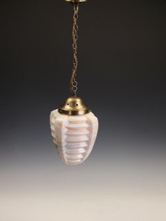 Exceptional 1920s/30s Slag Glass Ceiling Pendant with Original Gallery
