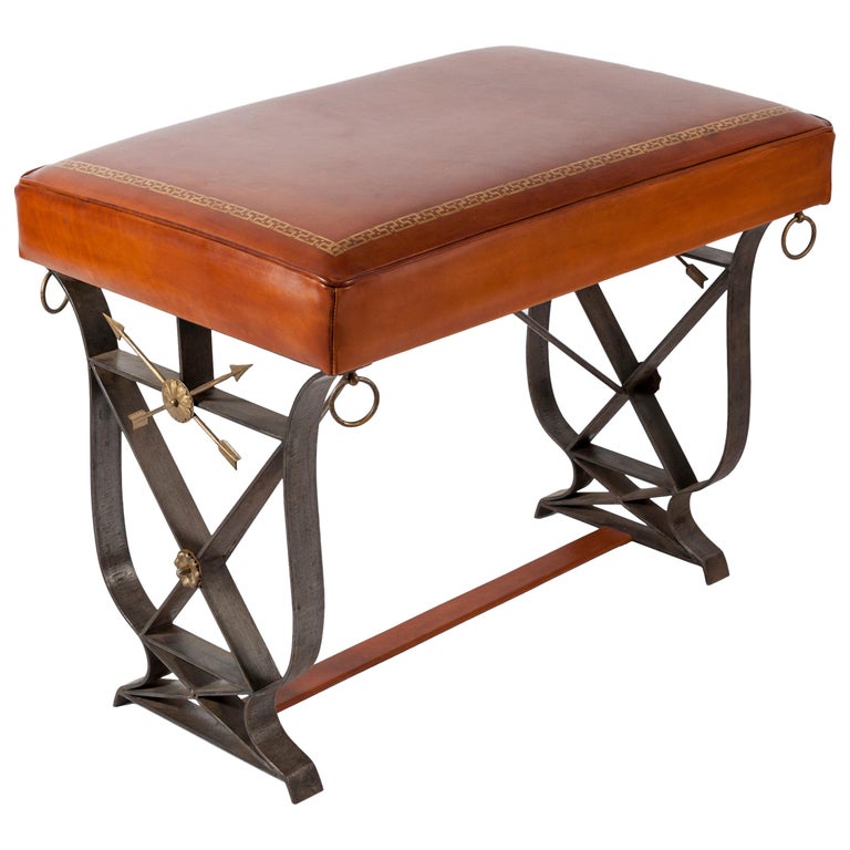 Exceptional 1940s Neoclassical Bench by Maison Jansen For Sale