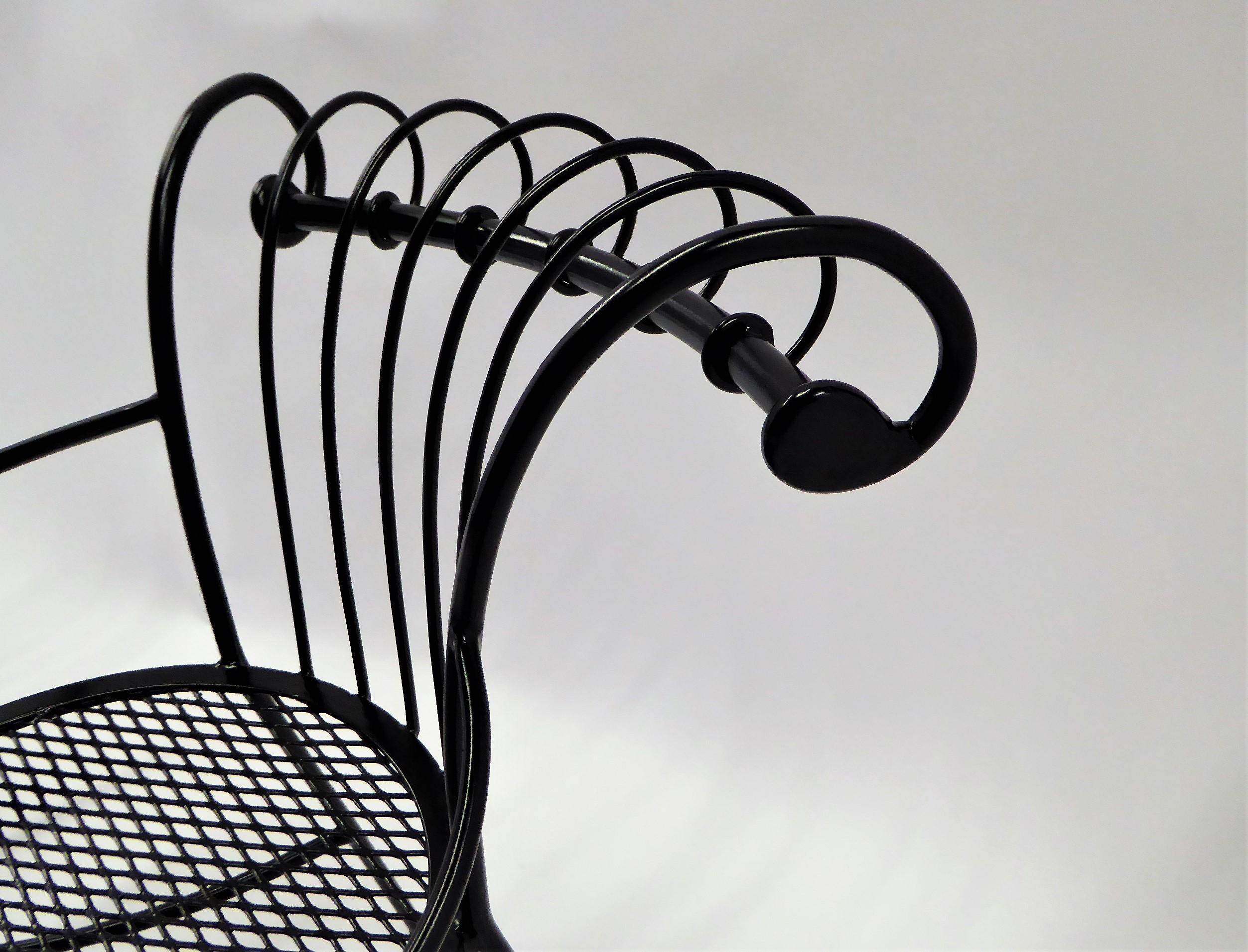 Exceptional 1950s Wrought Iron Tete a Tete or Settee in the Style of Tempestini 7