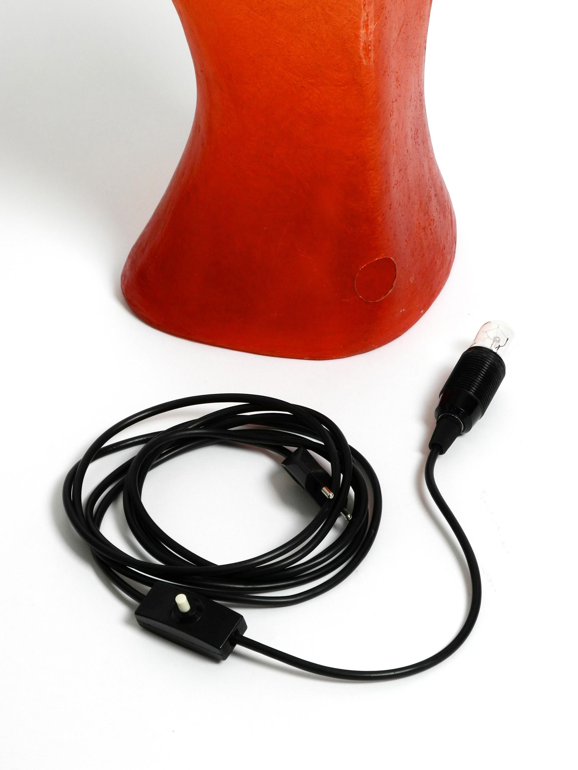 European Exceptional 1960s Woman Torso Table Lamp Made of Fiberglass in Red For Sale