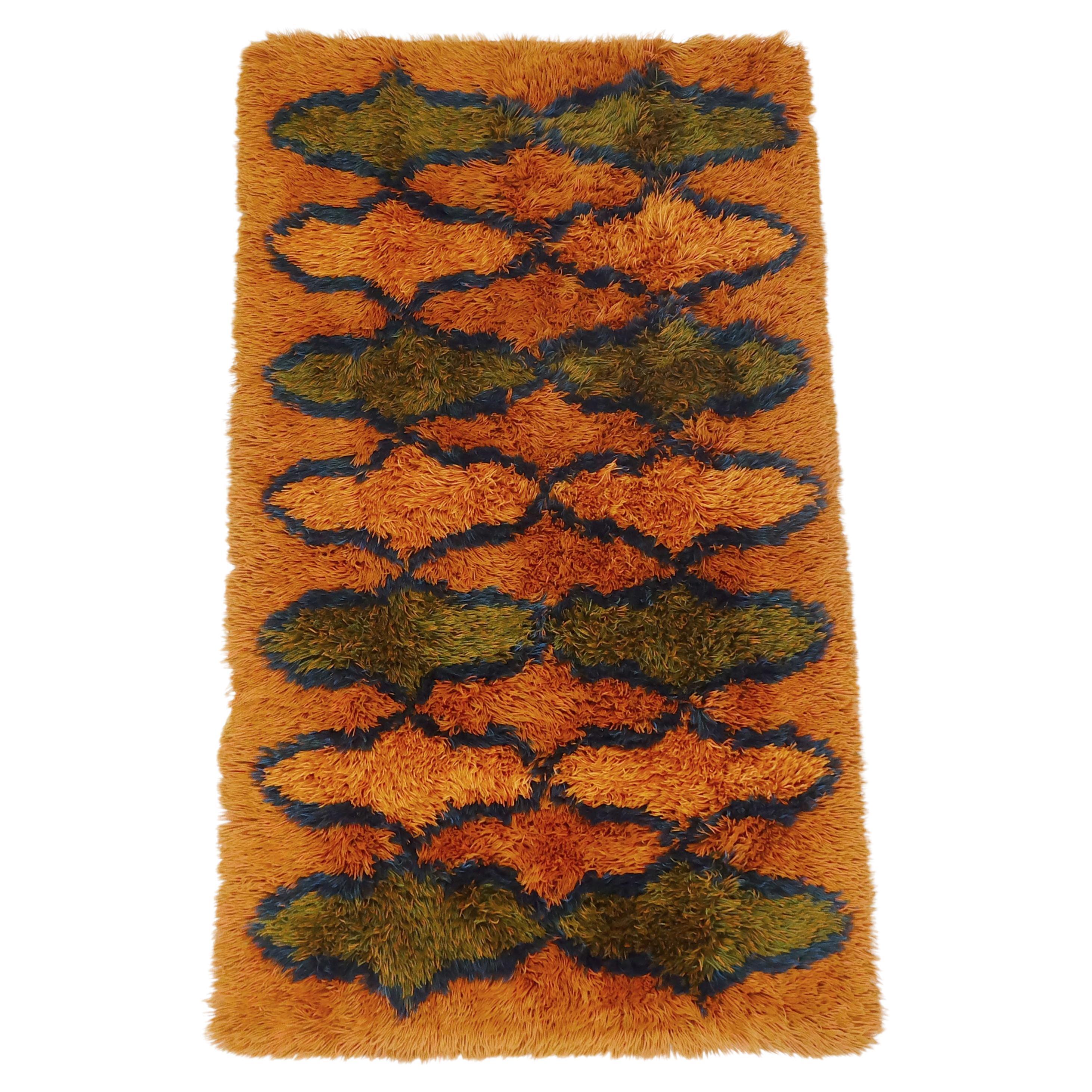 excepcional alfombra RUG vintage años 70 diseño pop psicodélico