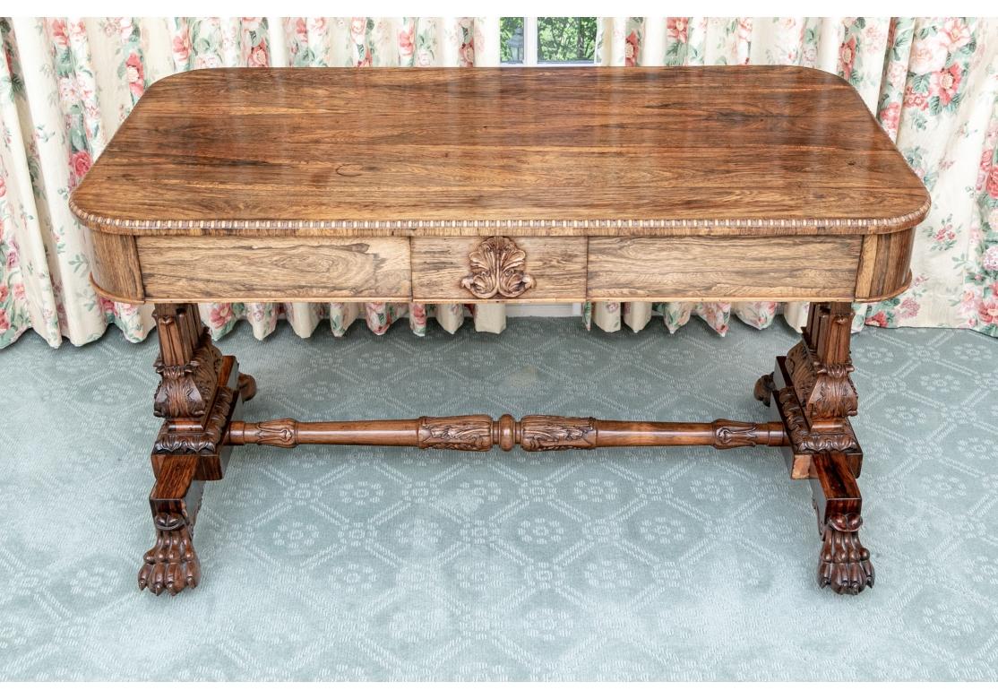 Exceptional 19th C. Carved Rosewood Writing Table 10