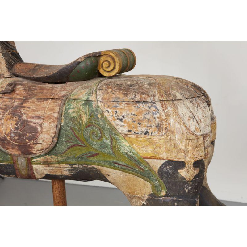 Exceptional 19th C. Chahut Carousel Horse with Original Paint For Sale 5