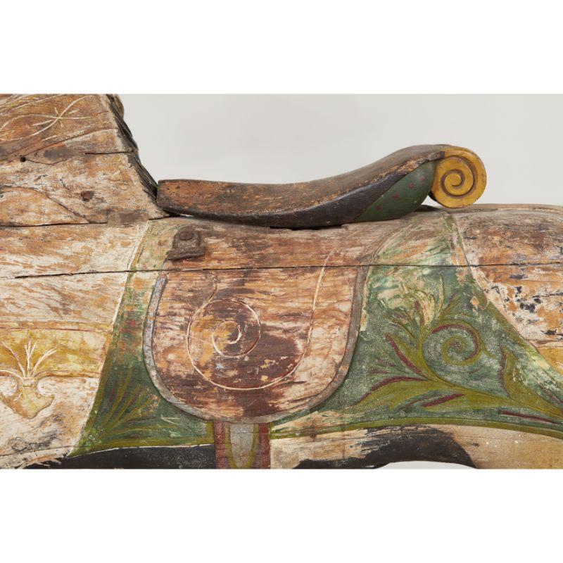 Exceptionnel cheval de carrousel A.I.C. avec peinture d'origine en vente 8