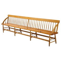 Exceptional 19th C. Hand Made Quaker Meeting House Bench, New England/Cape Cod