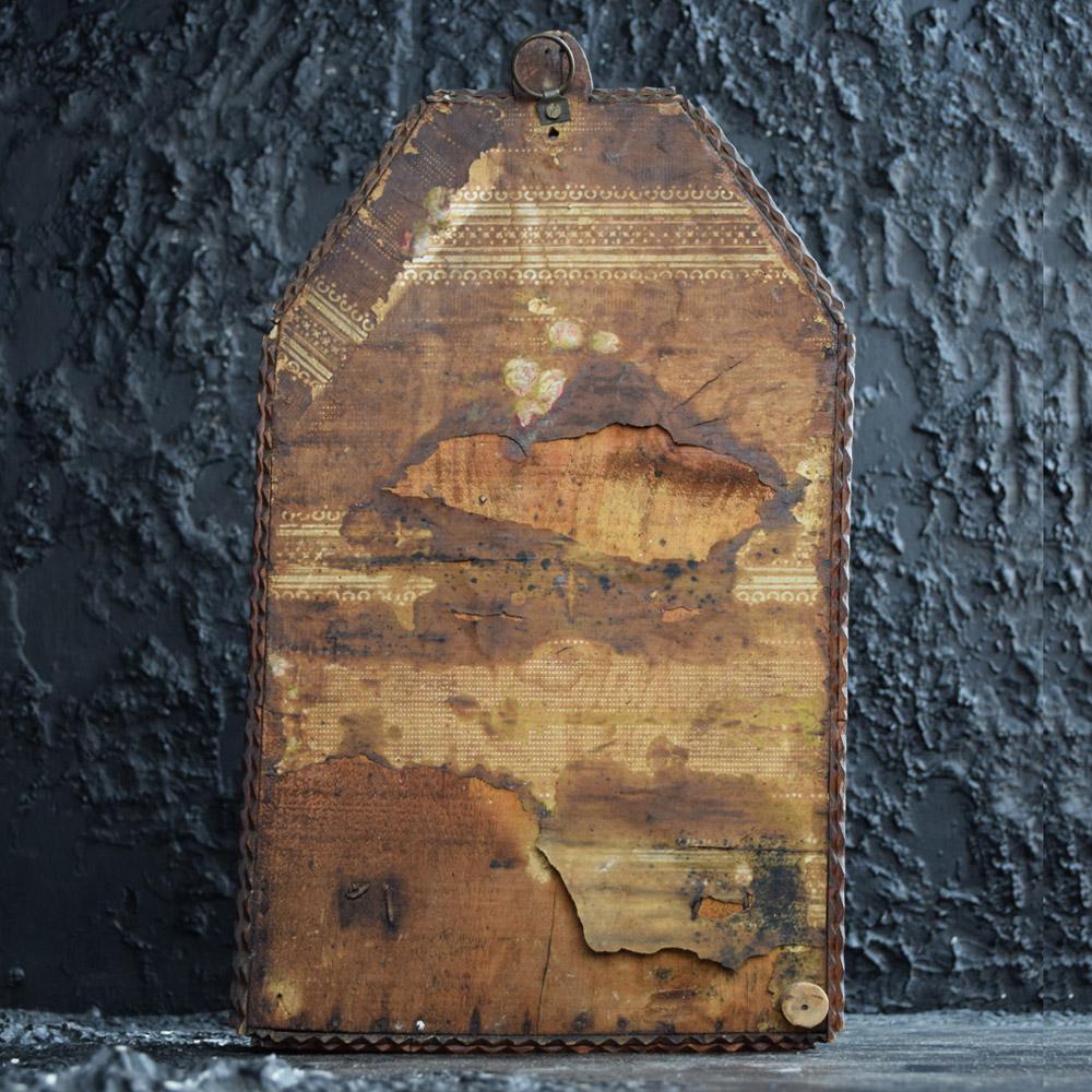 Exceptional 19th Century American Tramp Art Candle Box For Sale 2