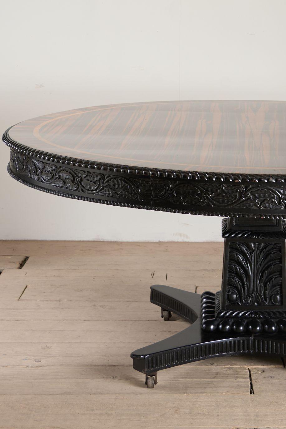 Exceptional 19th Century Anglo-Indian Coromandel centre table In Excellent Condition For Sale In Malton, GB