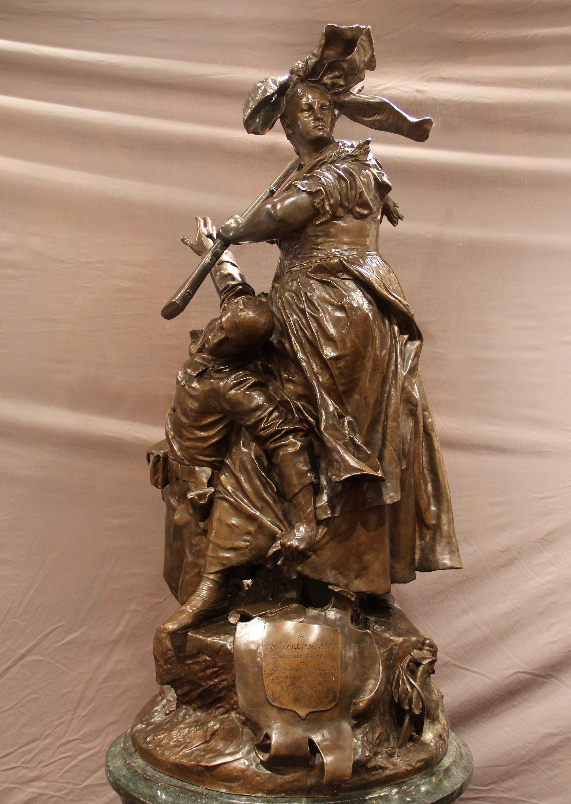 Belle Époque Exceptionnel bronze du 19ème siècle intitulé Quand Meme par Merci and Barbedienne en vente