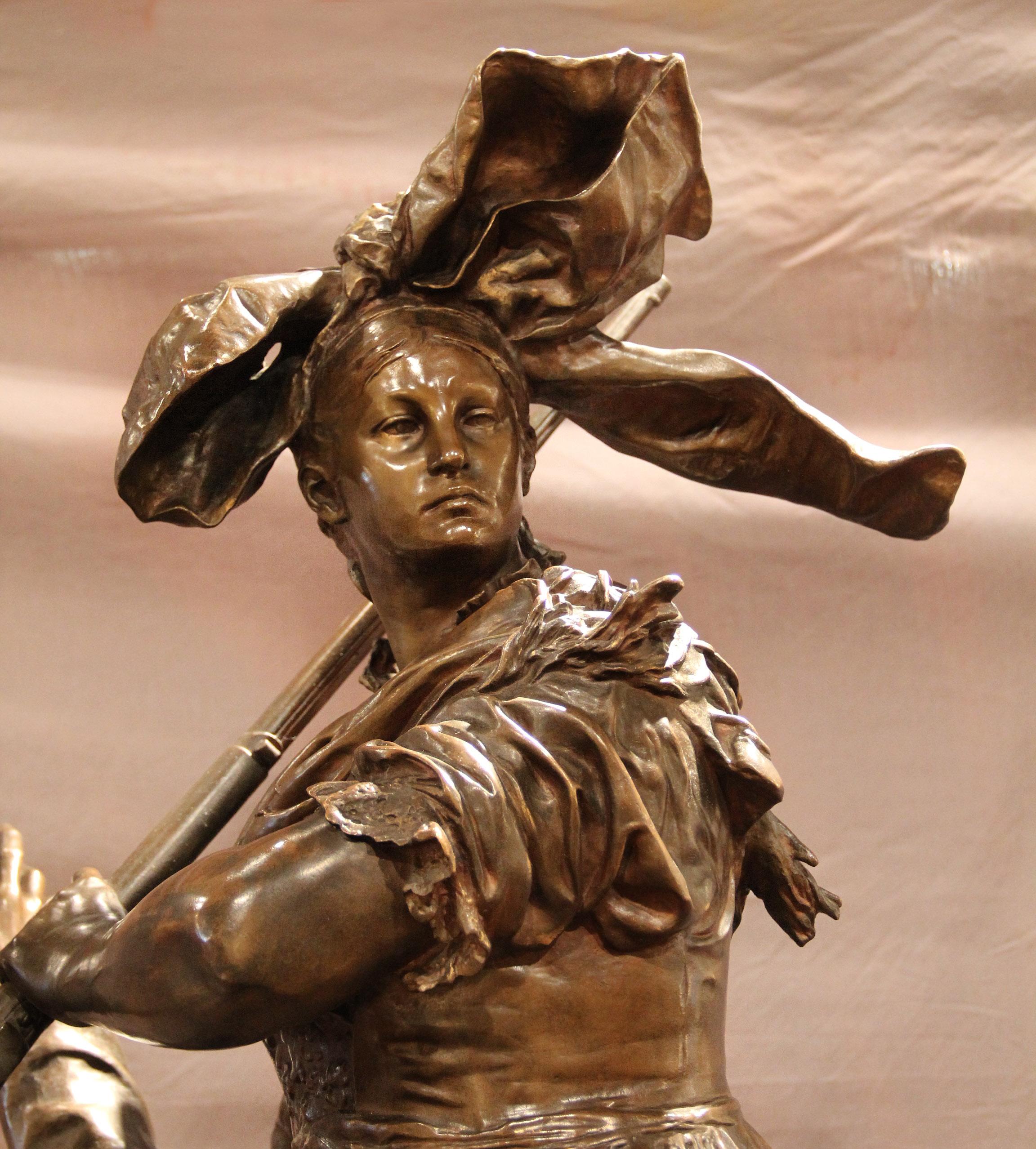 Français Exceptionnel bronze du 19ème siècle intitulé Quand Meme par Merci and Barbedienne en vente