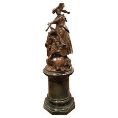 Exceptional 19th Century Bronze Entitled ““Quand Meme” by Mercié and Barbedienne