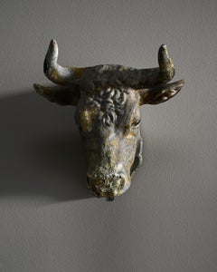 Exceptional 19th Century Butcher's Bull's Head Trade Sign
