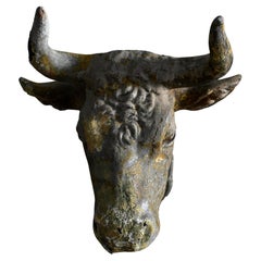 Exceptional 19th Century Butcher's Bull's Head Trade Sign 